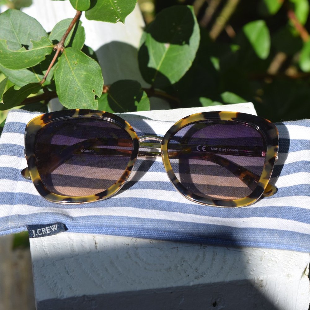 J.Crew square frame sunglasses in tortoise